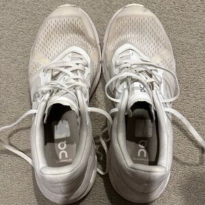 On Cloud White Running Shoes